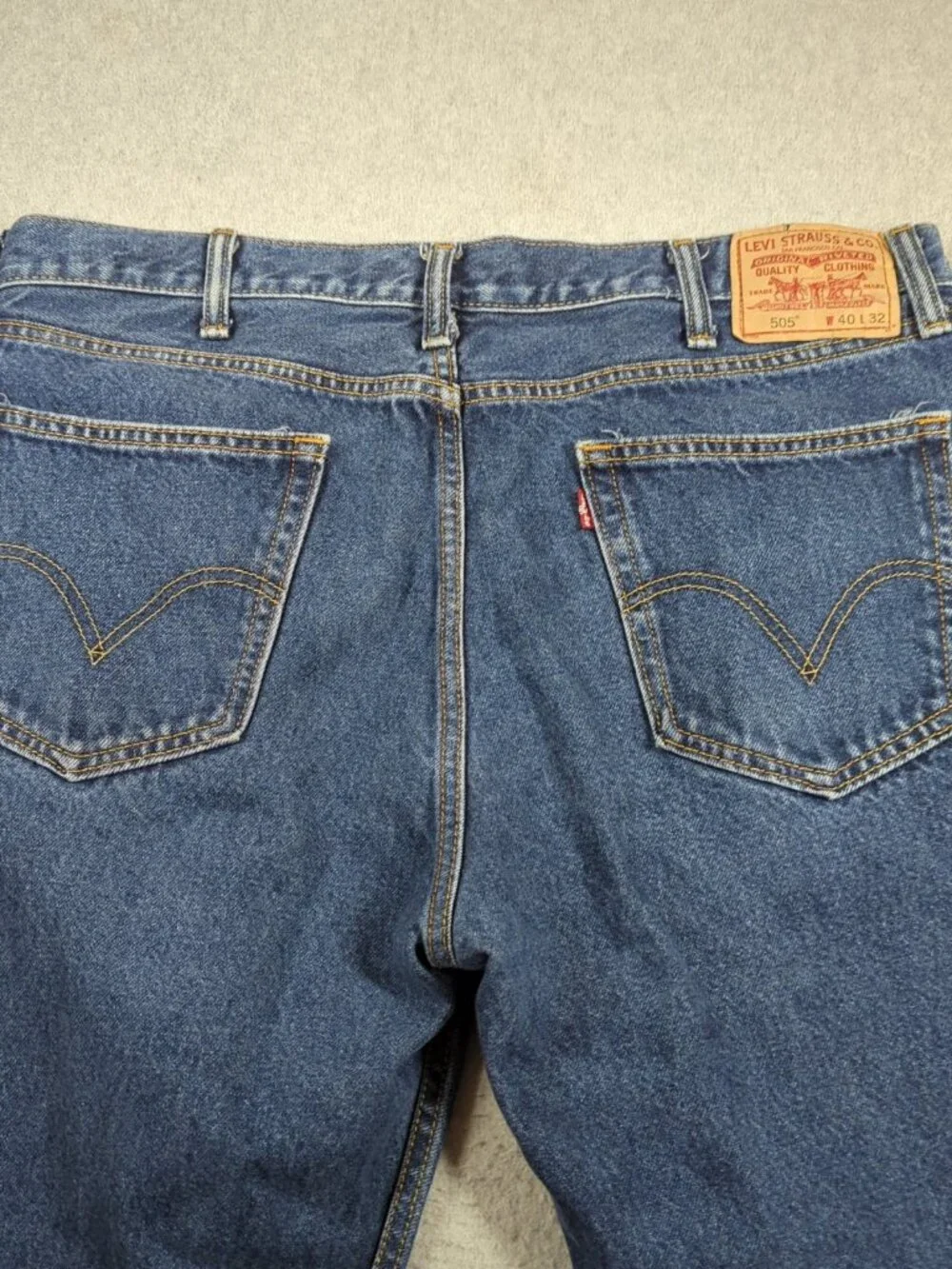 Levi's 505 Jeans Men's 40x32 (Actual 38x31) Blue Denim Regular Straight Fit